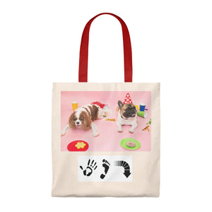 Five Toes Down Pup Party Tote Bag - Vintage