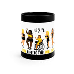 Five Toes Down Live Life Black Mug 11oz