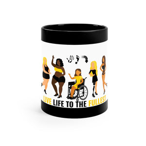 Five Toes Down Live Life Black Mug 11oz