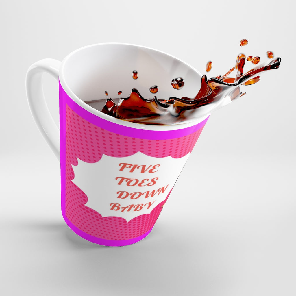 Five Toes Down Baby Latte mug