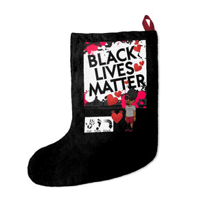 Five Toes Down BLM Christmas Stockings Blk