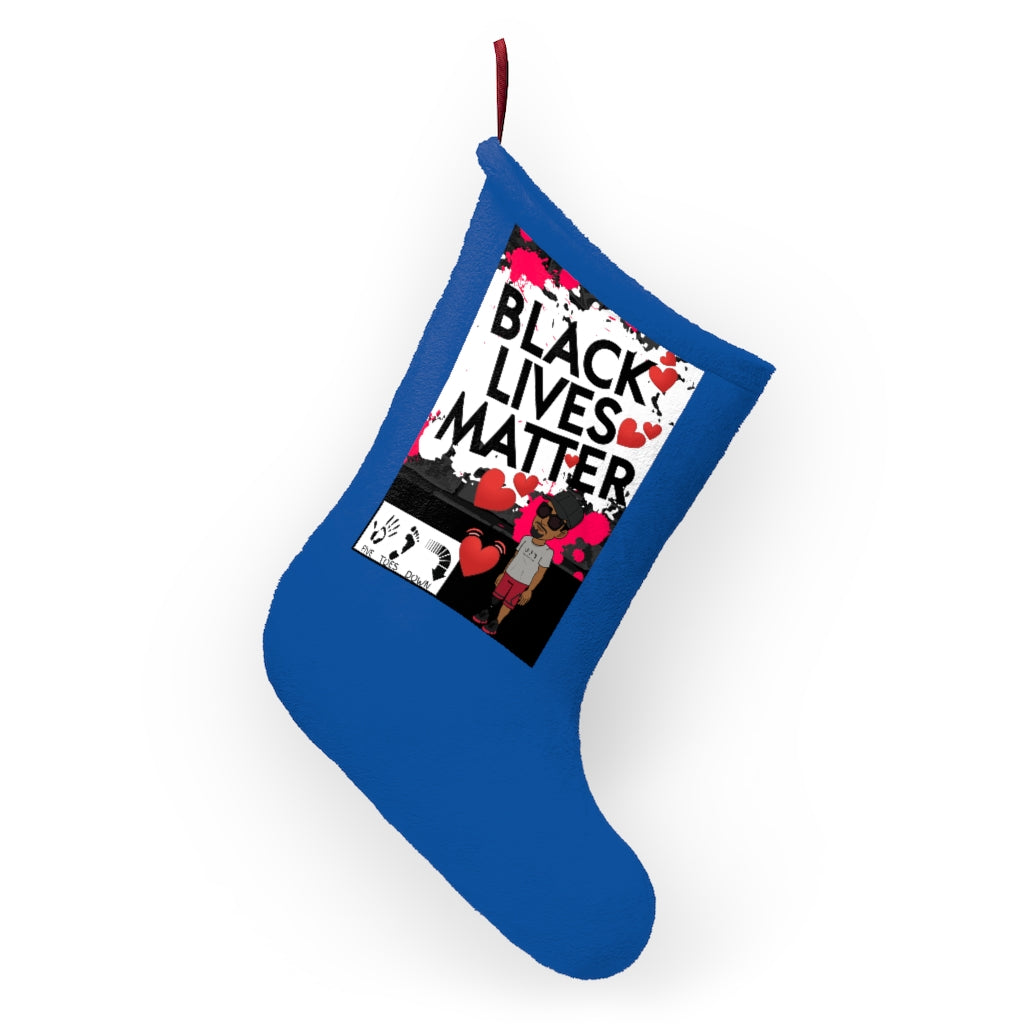 Five Toes Down BLM Christmas Stockings Blue