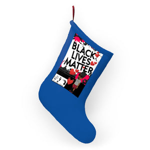 Five Toes Down BLM Christmas Stockings Blue