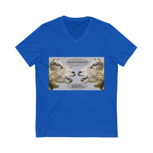 Five Toes Down Goat Thoughts Unisex V-Neck Tee