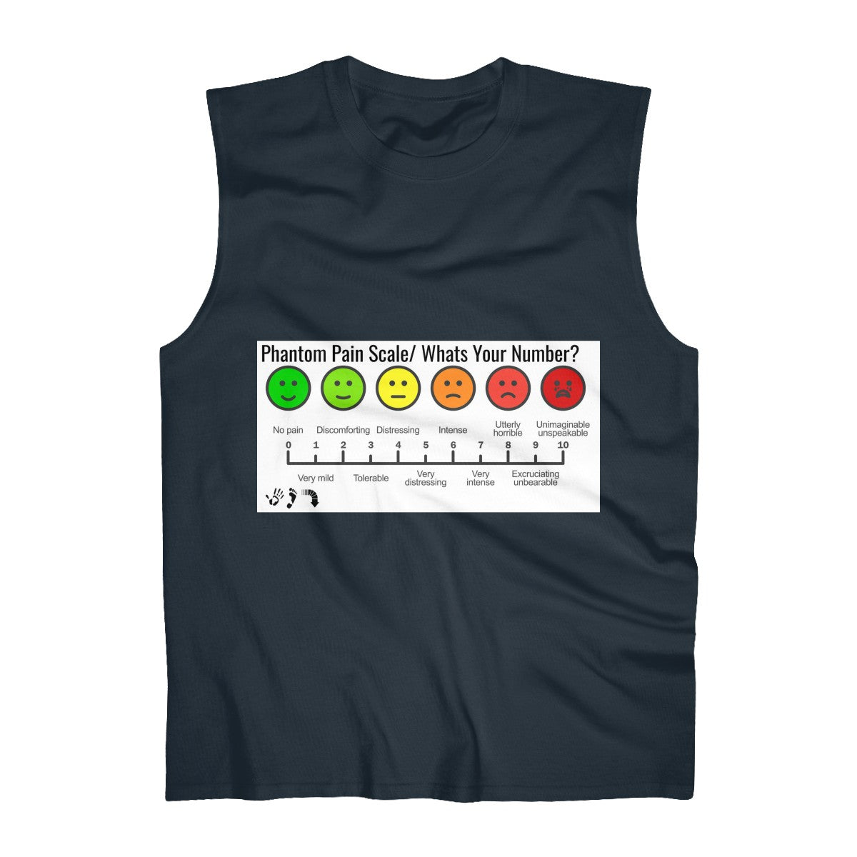 Five Toes Down Pain Sleeveless Tank