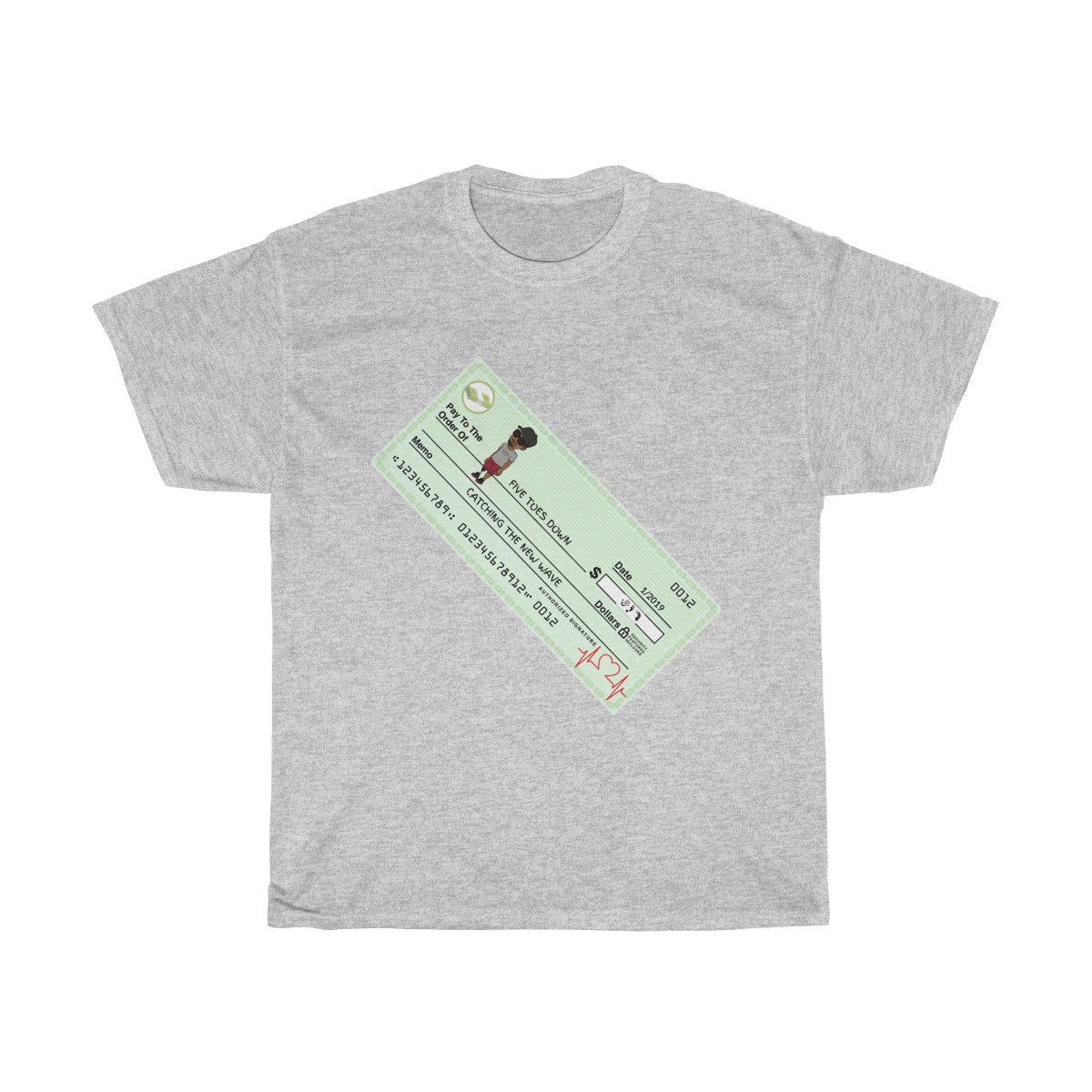 Five Toes Down Check Unisex Tee