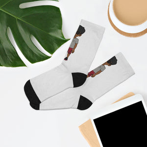 Five Toes Down Henry The Amputee Socks white