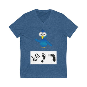 Five Toes Down Bird Unisex V-Neck Tee