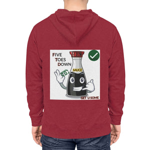 Five Toes Down Sauce Unisex Lightweight Hoodie(Back)