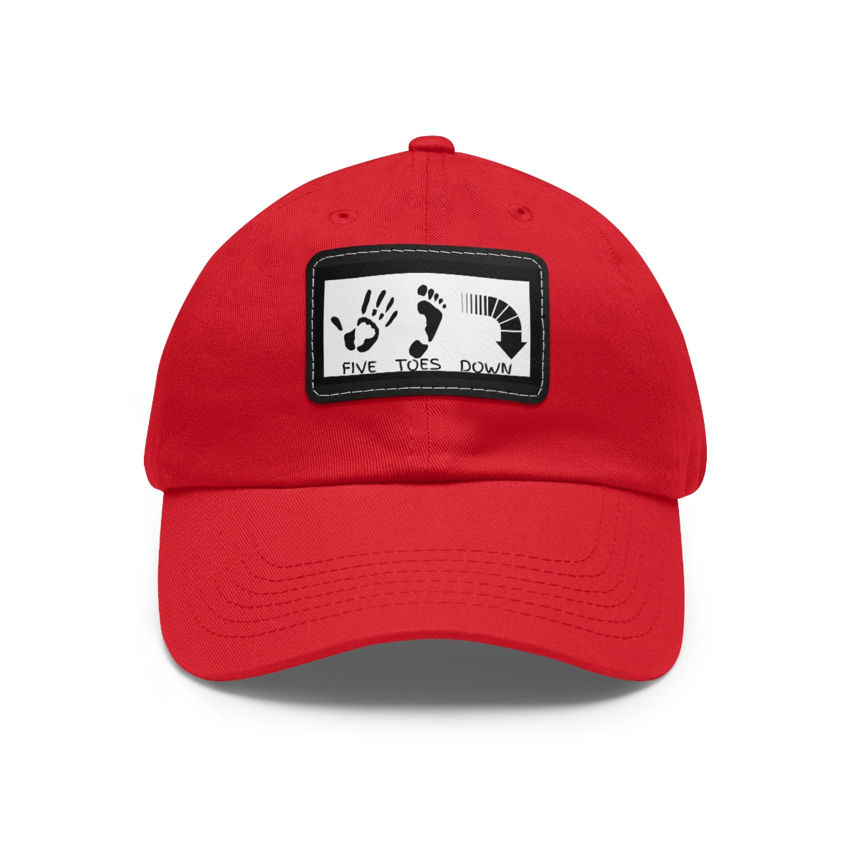 Five Toes Down Logo Hat with Leather Patch