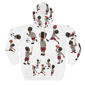 Five Toes Down Sports Unisex Pullover Hoodie White