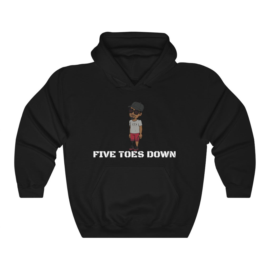 Five Toes Down Stand Top Unisex Heavy Blend Hooded Sweatshirt