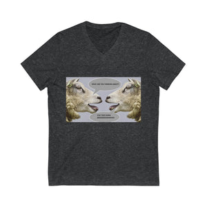 Five Toes Down Goat Thoughts Unisex V-Neck Tee