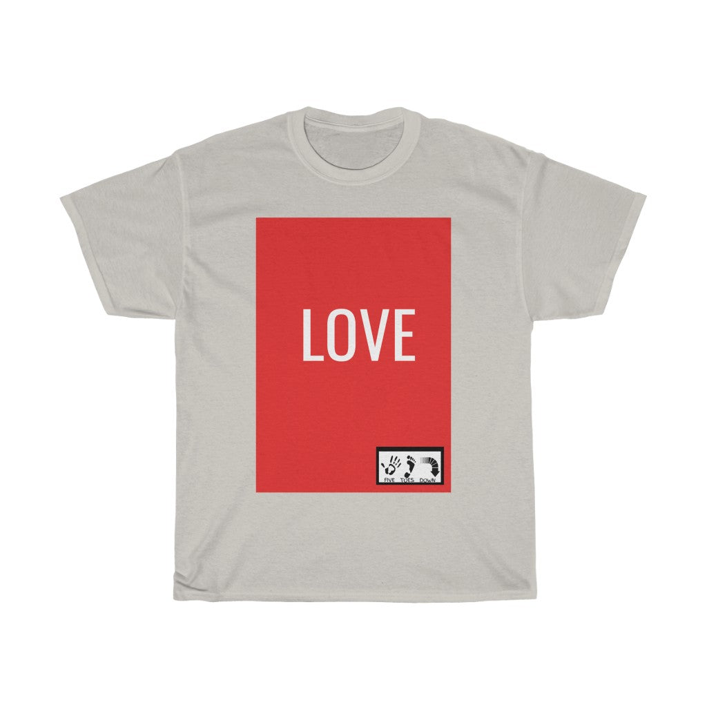 Five Toes Down Love Big (White) Unisex Tee