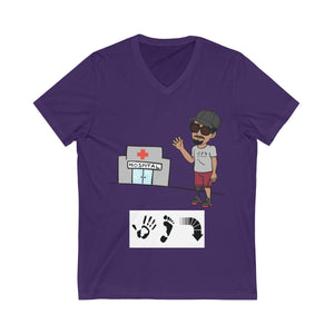 Five Toes Down Bye Unisex V-Neck Tee