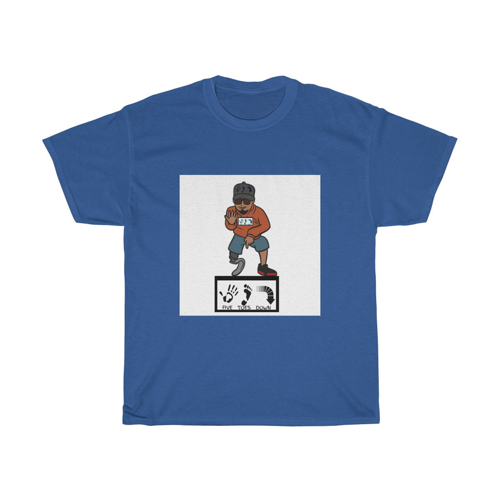 Five Toes Down Pose White Background Unisex Tee