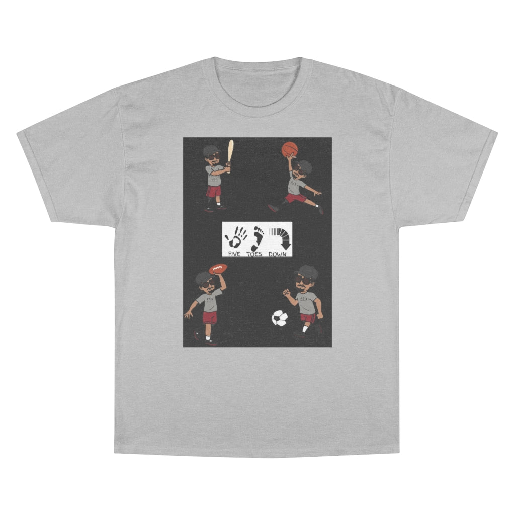 Five Toes Down Henry the Amputee Champion T-Shirt Sports