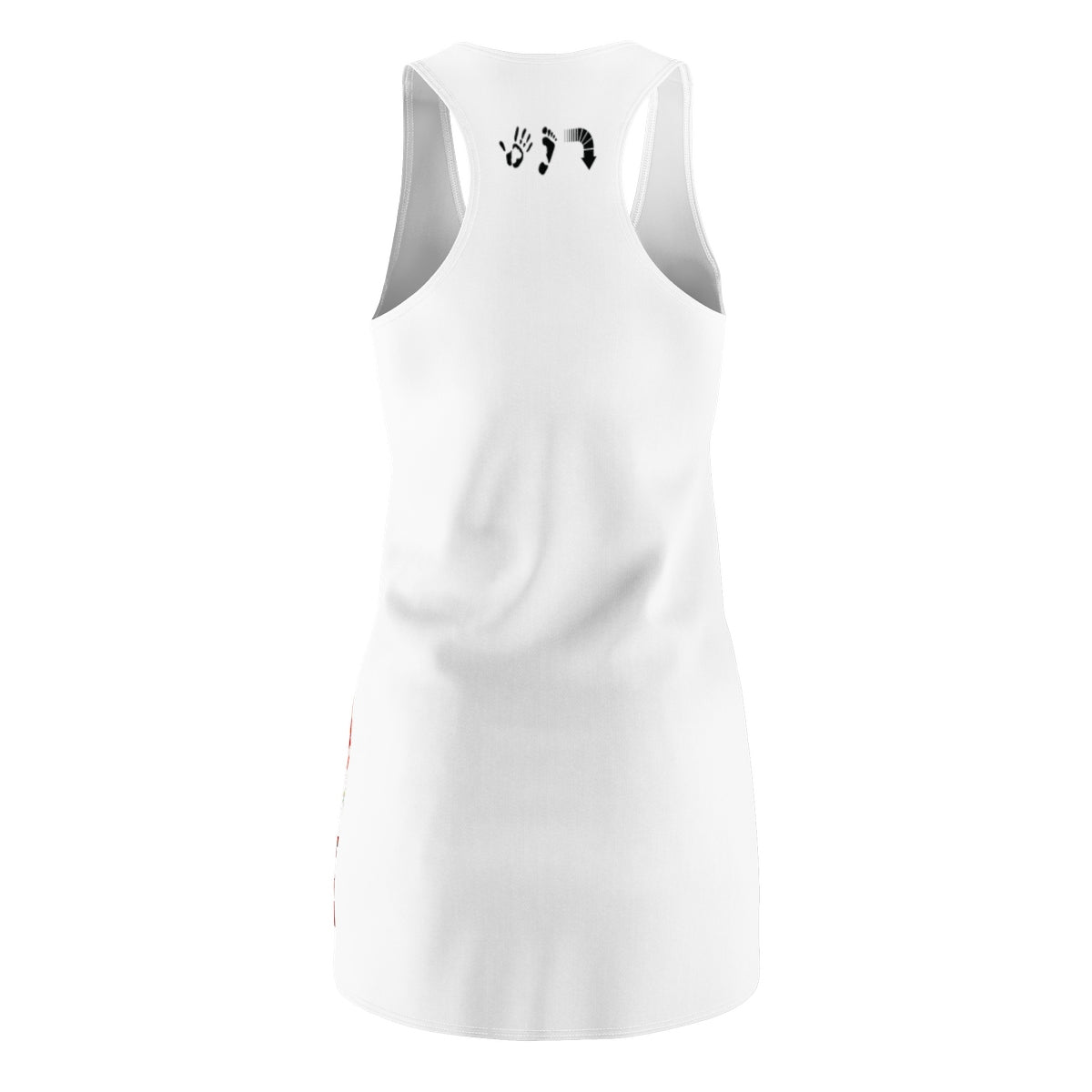 Five Toes Down Drip/White Women's Cut & Sew Racerback Dress