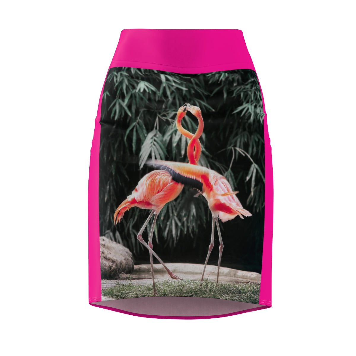Five Toes Down Flamingo Women's Pencil Skirt
