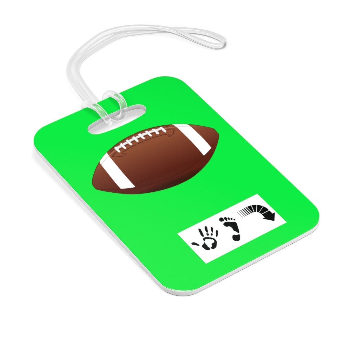 Five Toes Down Football Bag Tag