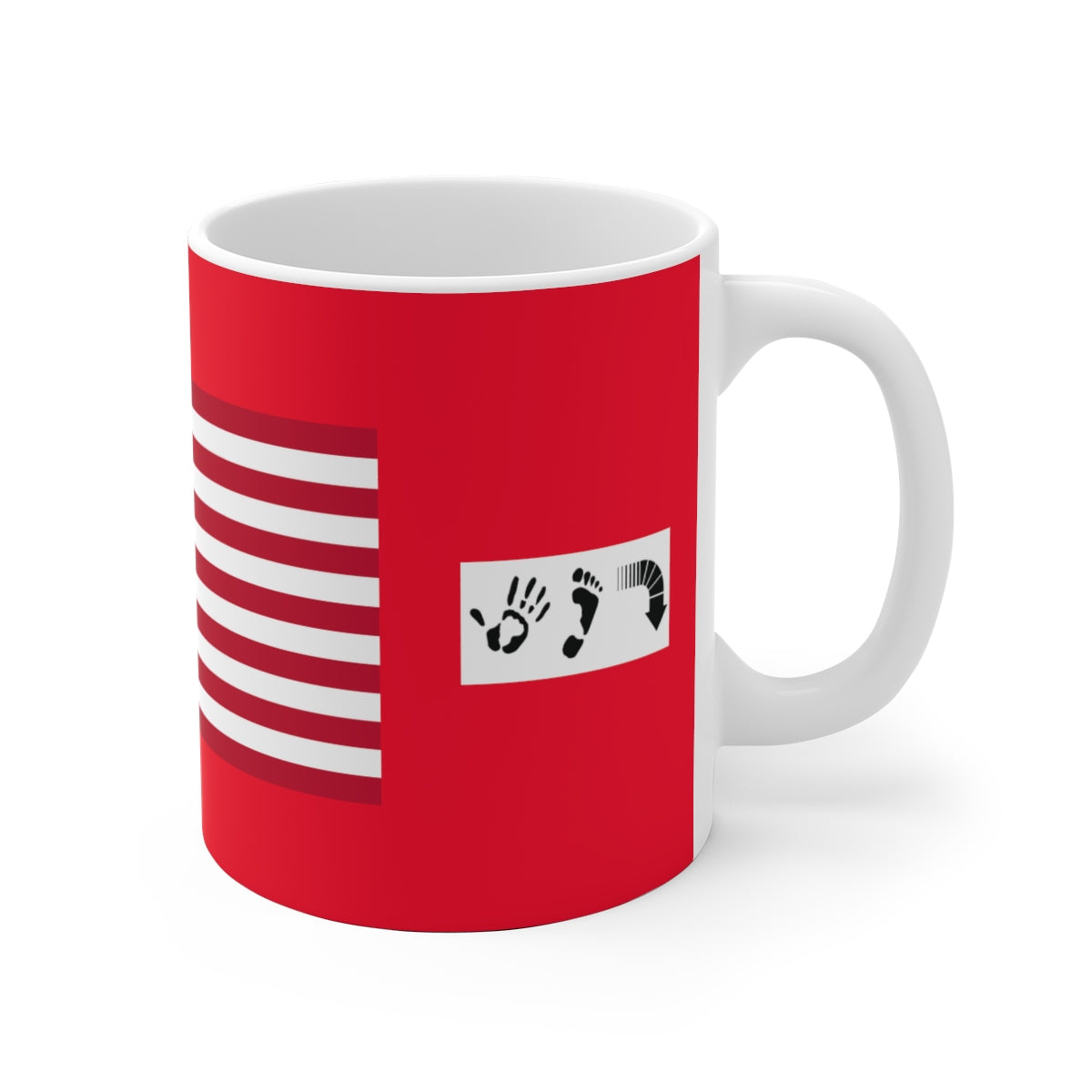Five Toes Down Flag White Ceramic Mug
