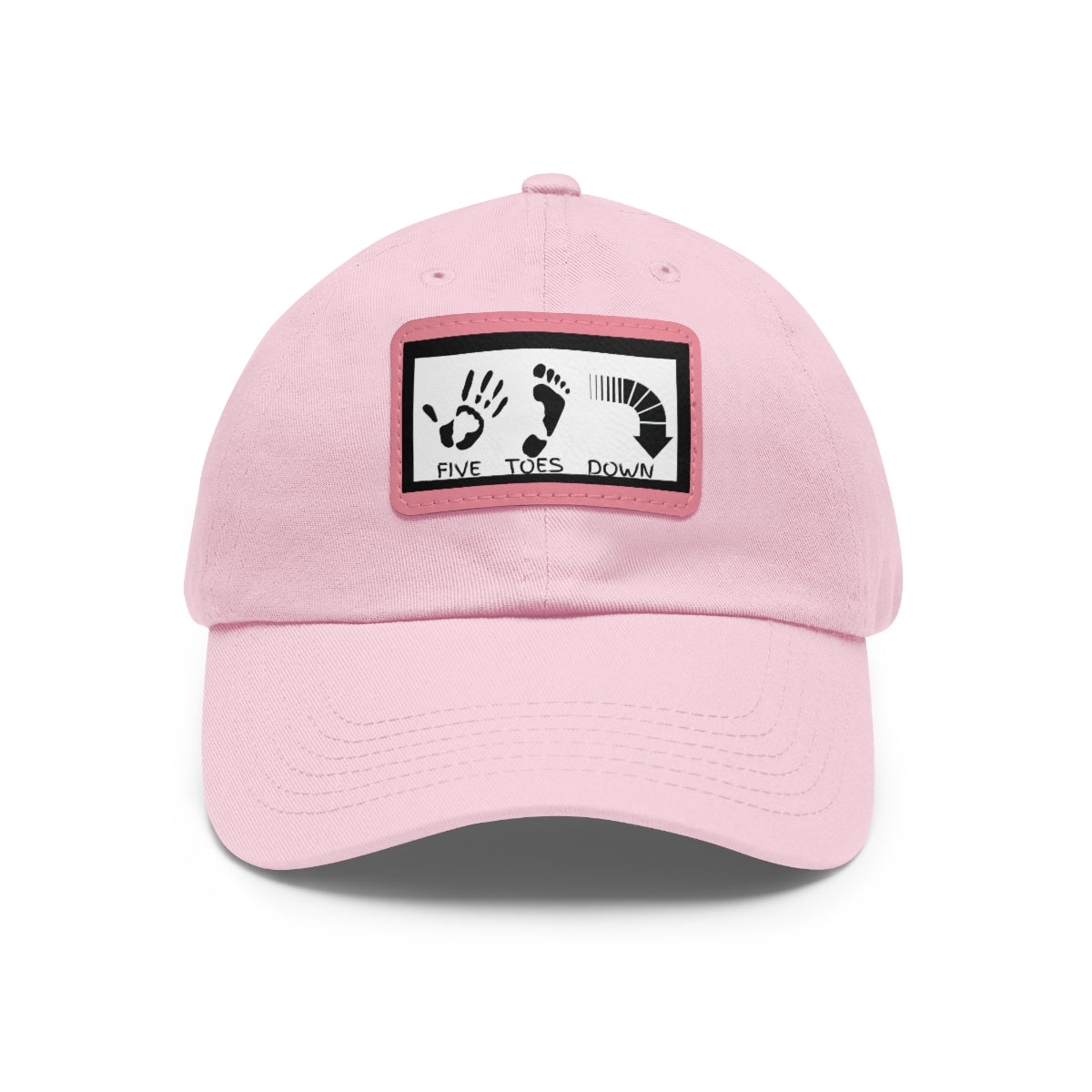 Five Toes Down Logo Hat with Leather Patch
