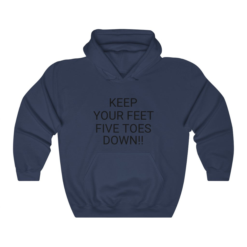 Five Toes Down Keep Feet Unisex Heavy Blend Hooded Sweatshirt