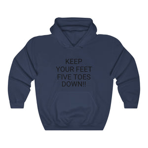 Five Toes Down Keep Feet Unisex Heavy Blend Hooded Sweatshirt