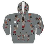 Five Toes Down Sports Unisex Pullover Hoodie grey