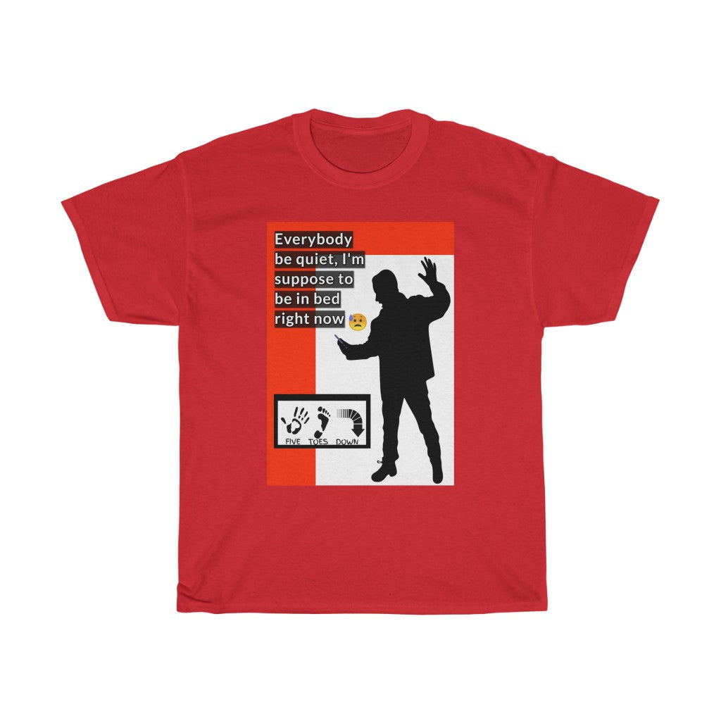 Five Toes Down Be Quiet Heavy Cotton Tee
