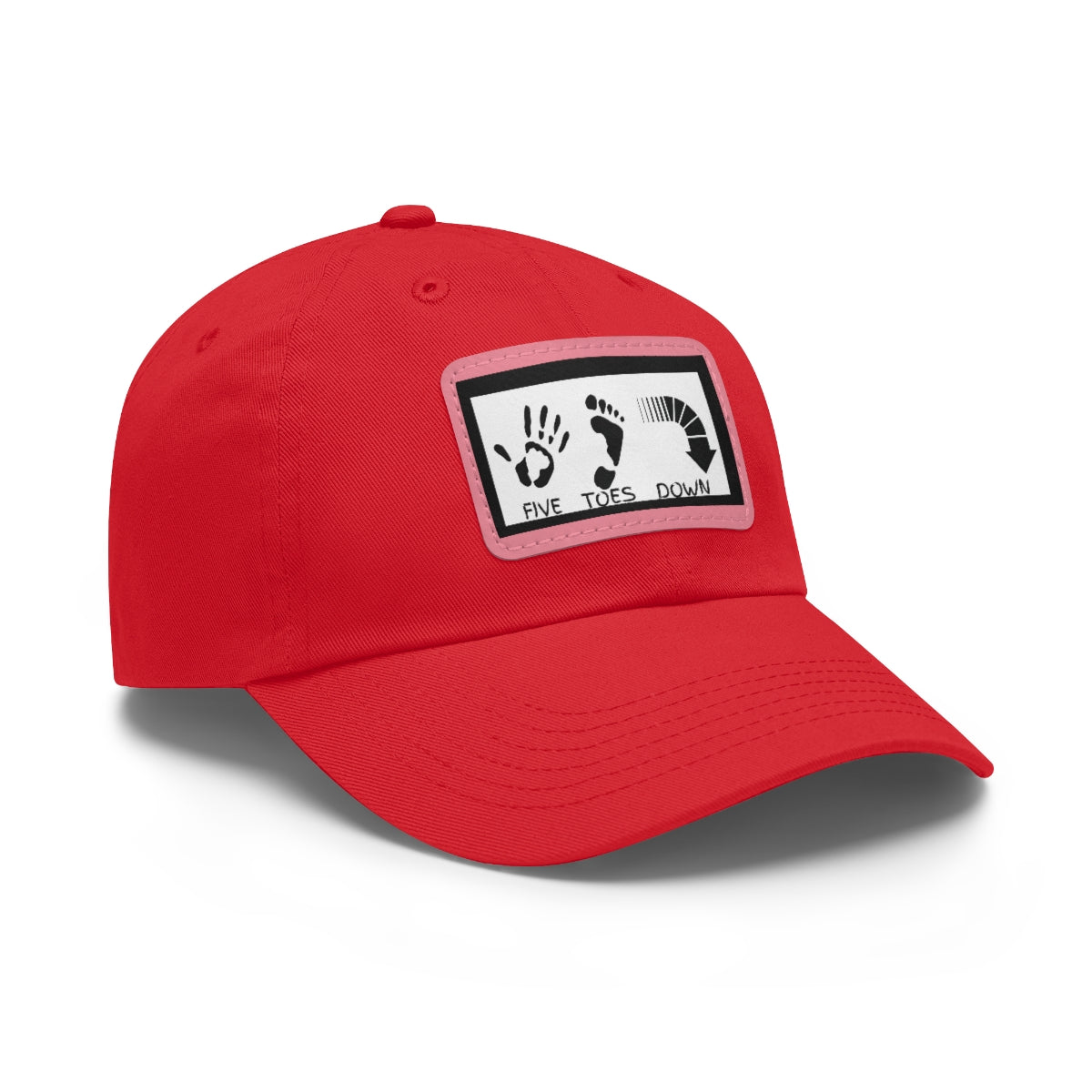 Five Toes Down Logo Hat with Leather Patch