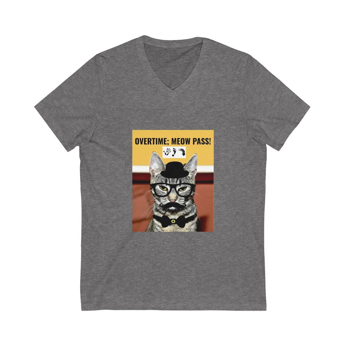 Five Toes Down Meow Pass Unisex V-Neck Tee