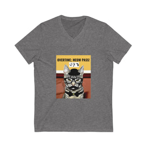 Five Toes Down Meow Pass Unisex V-Neck Tee