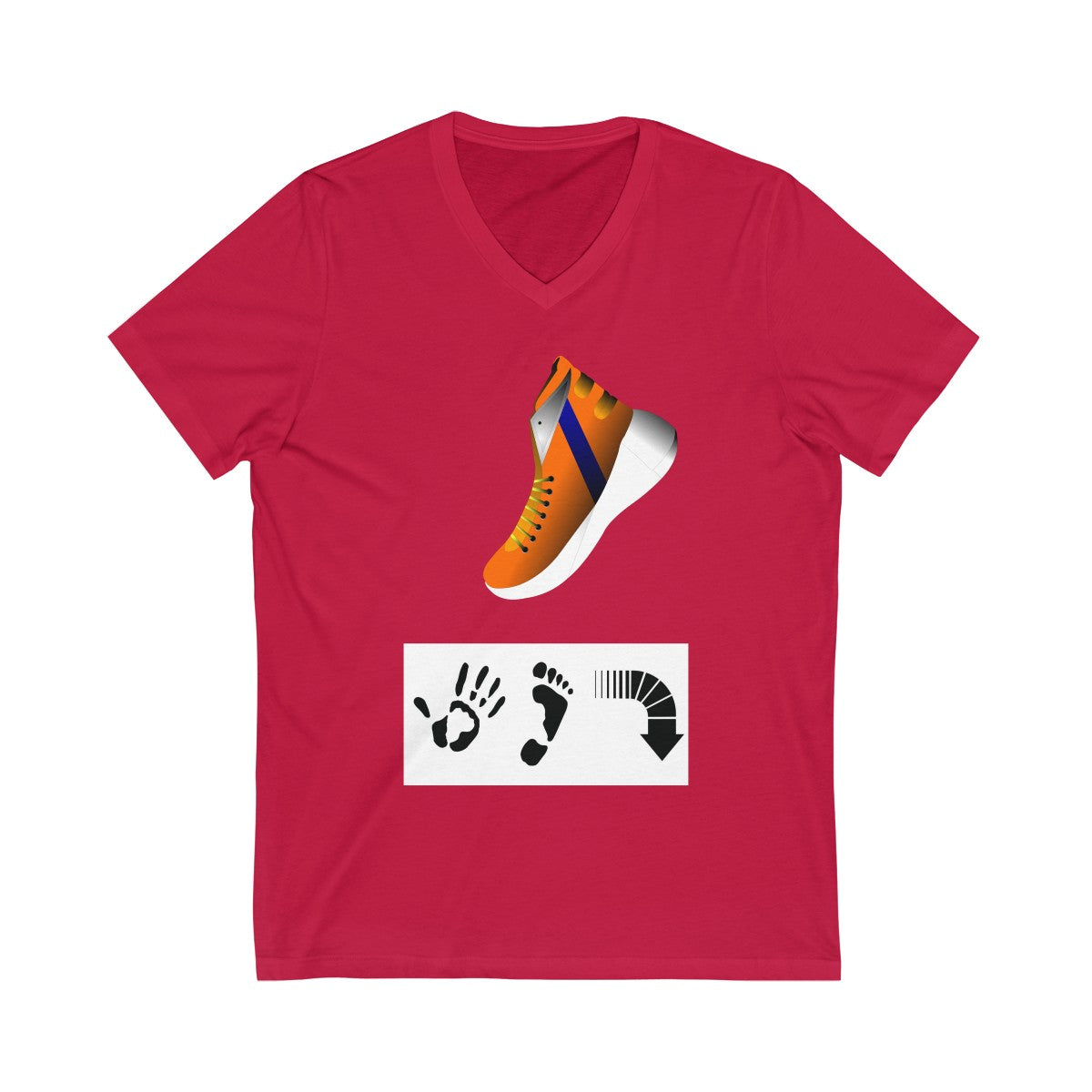 Five Toes Down Shoe Unisex V-Neck Tee