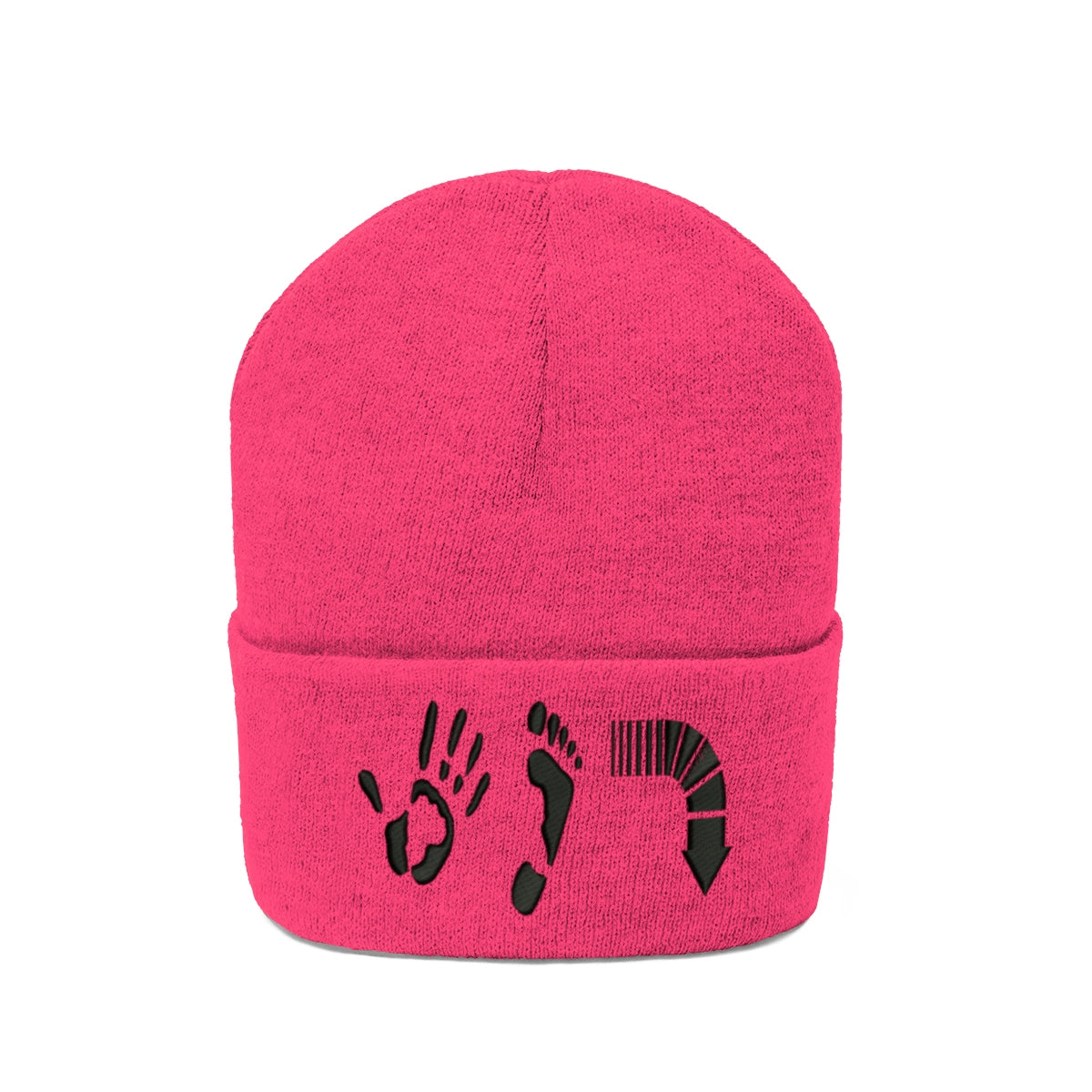 Five Toes Down Knit Beanie Embroidered