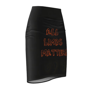 Five Toes Down All Limbs Matter Women's Pencil Skirt