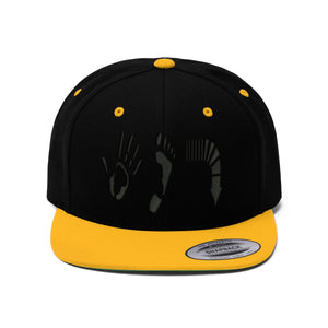 Five Toes Down Unisex Flat Bill Hat Embroidered