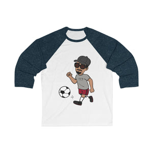 Five Toes Down Henry Soccer Unisex 3/4 Sleeve Baseball Tee