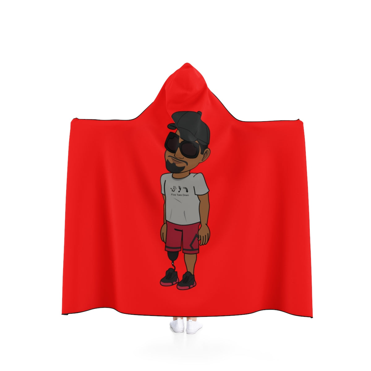 Five Toes Down Henry The Amputee Hooded Blanket