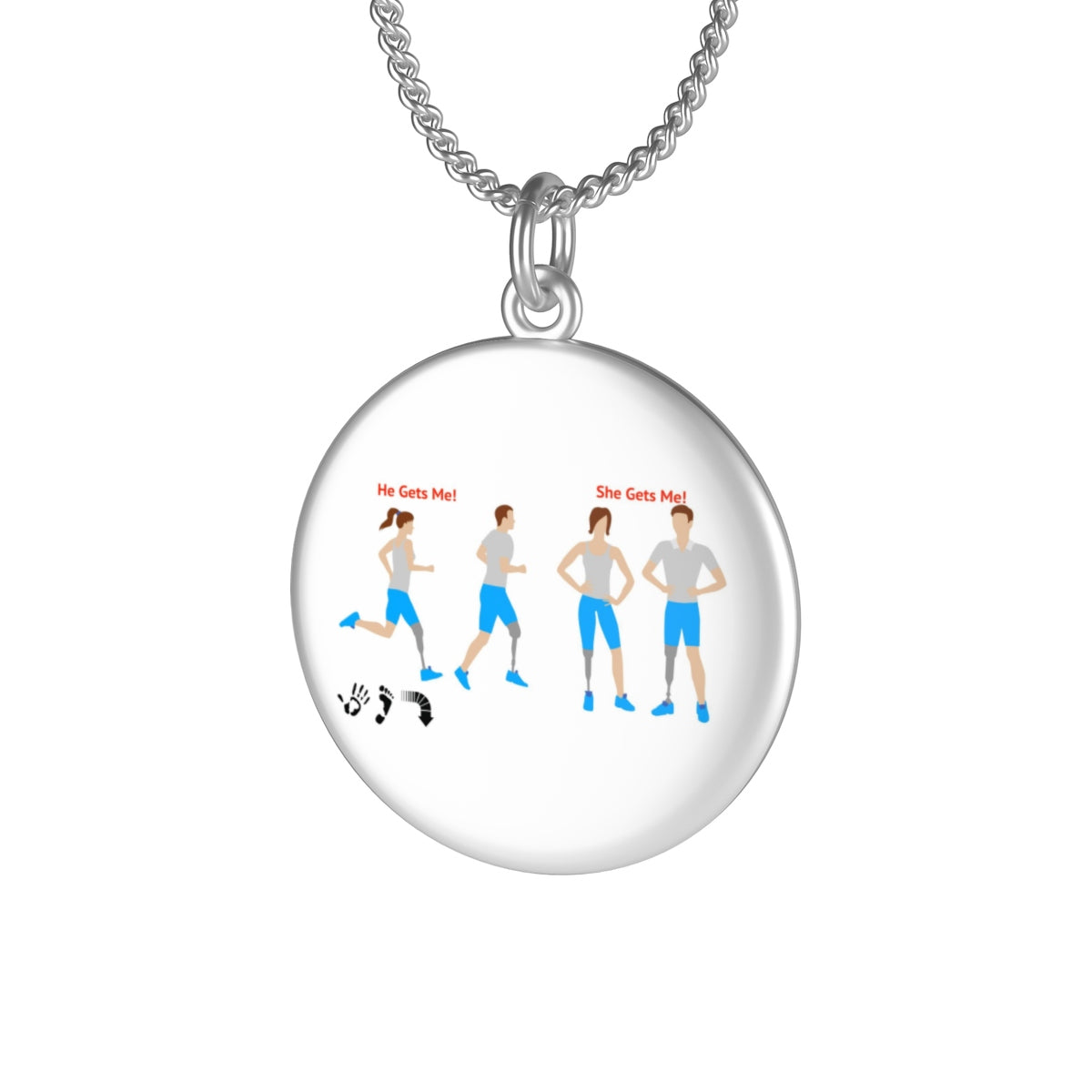 Five Toes Down Couple Single Loop Necklace