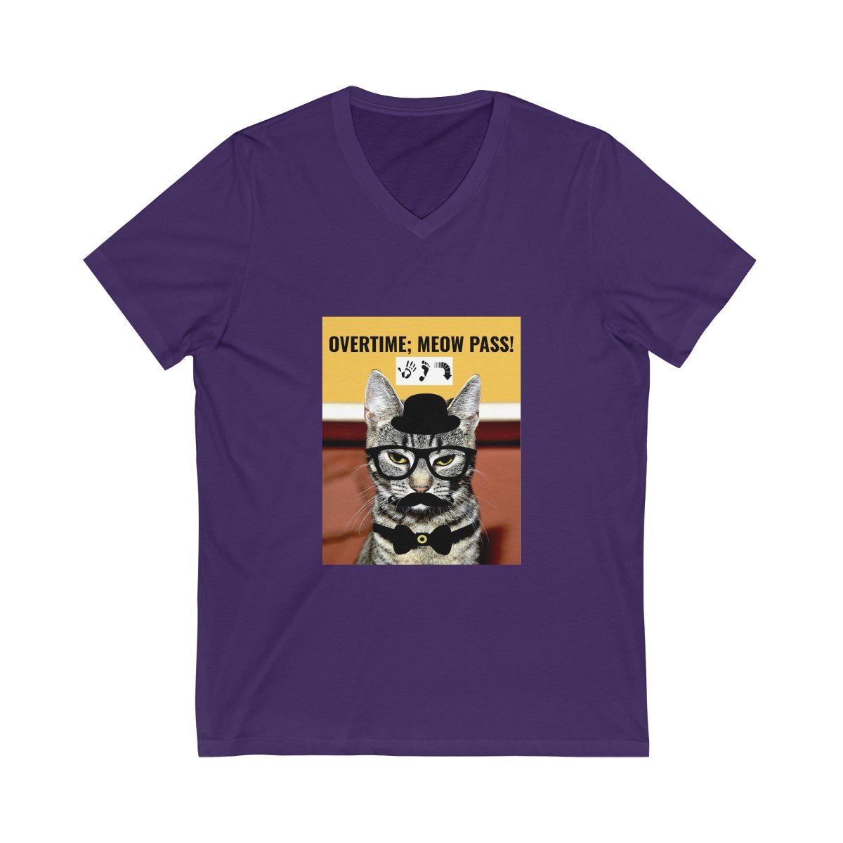 Five Toes Down Meow Pass Unisex V-Neck Tee