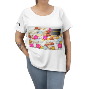 Five Toes Down Nurse Women's Curvy Tee