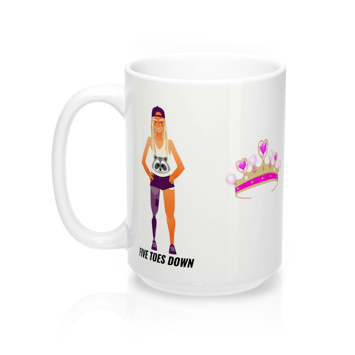 Five Toes Down Female Amputee Mugs