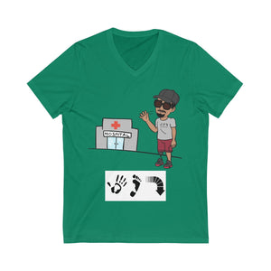 Five Toes Down Bye Unisex V-Neck Tee