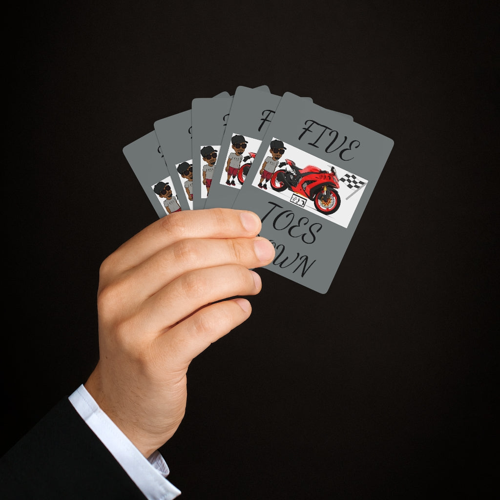 Five Toes Down Rider Custom Poker Cards
