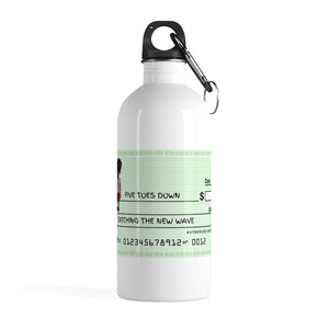 Five Toes Down New Wave Check Stainless Steel Water Bottle
