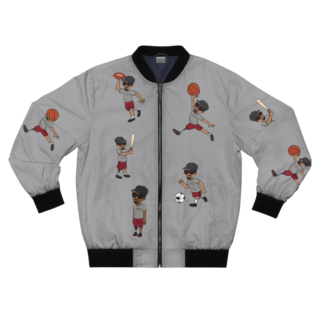 Five Toes Down Sports Men's Bomber Jacket Grey