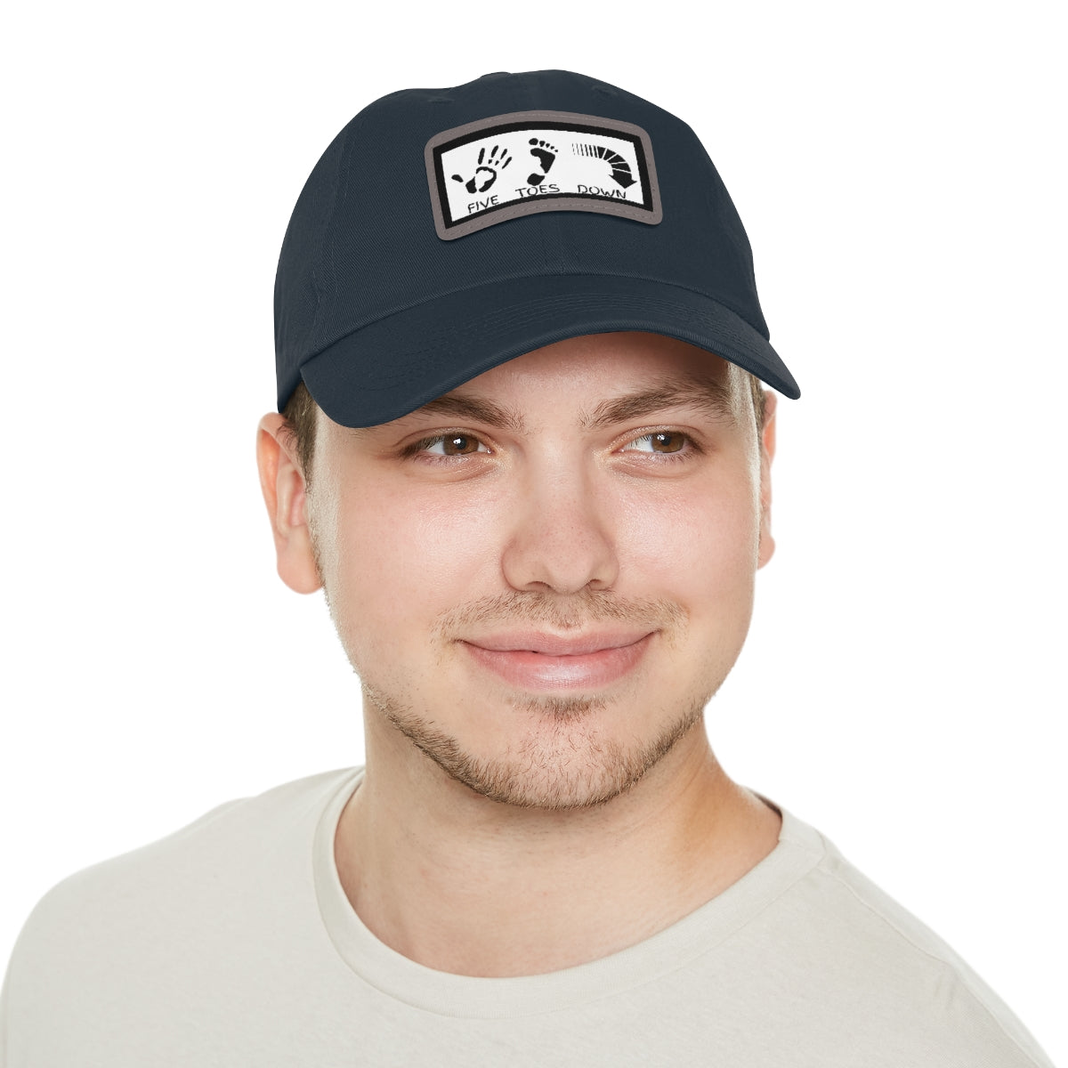 Five Toes Down Logo Hat with Leather Patch