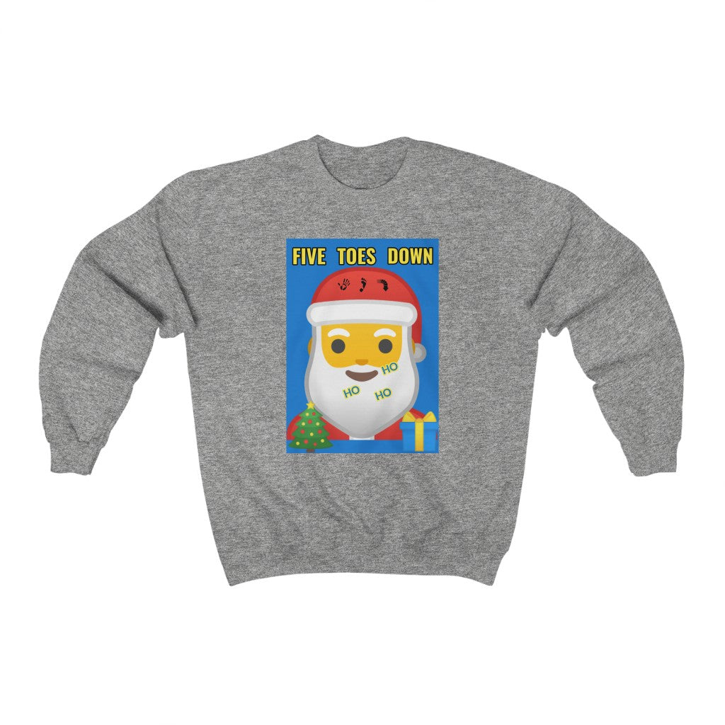Five Toes Down Santa Christmas Unisex Heavy Blend Sweatshirt