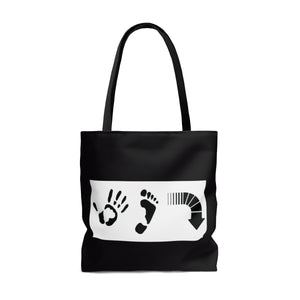 Five Toes Down Checker Tote Bag
